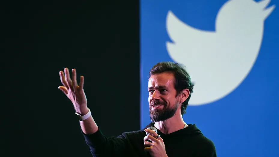 Former Twitter CEO and co-founder Jack Dorsey gestures while interacting with students at the Indian Institute of Technology (IIT) in New Delhi on November 12, 2018.
