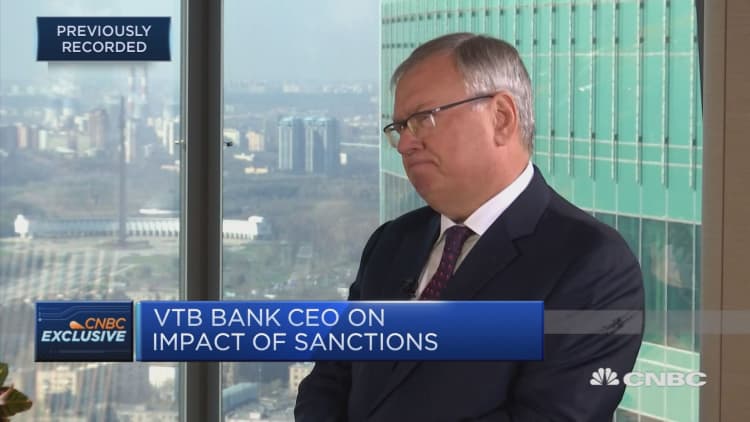 VTB Bank chairman: Russia could be 'hostage' in US political battle