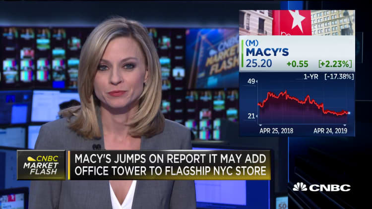 Macy's jumps on report it may add office tower to flagship New York City store