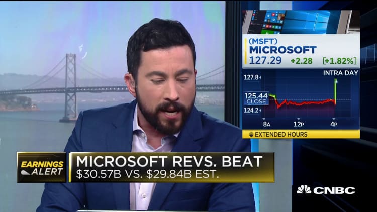 Microsoft tops revenue estimates in third quarter