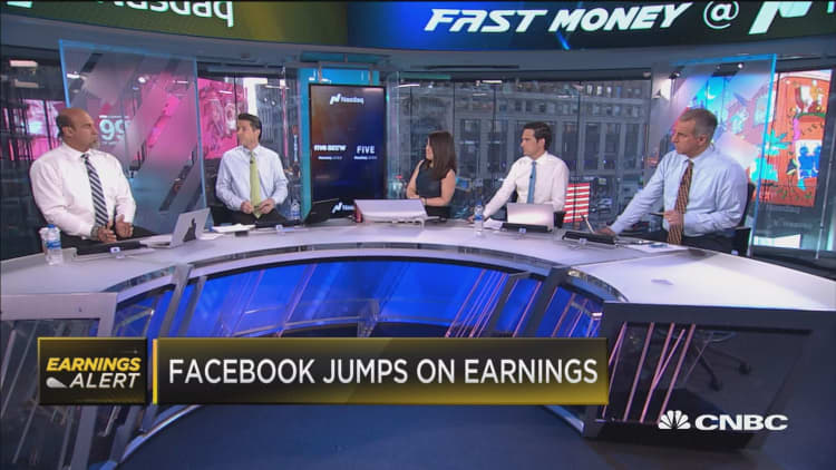 Facebook is soaring on earnings despite concerns over its main platform