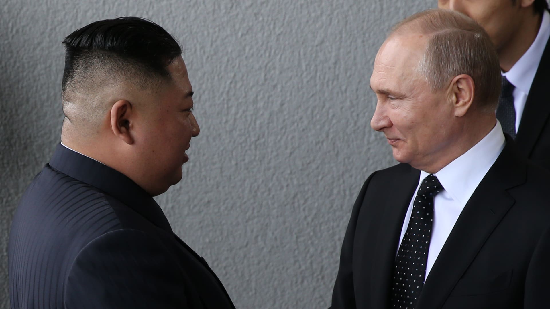 A file photo of Russian President Vladimir Putin meets North Korean Leader Kim Jong-un on April 25, 2019 in Vladivostok, Russia.