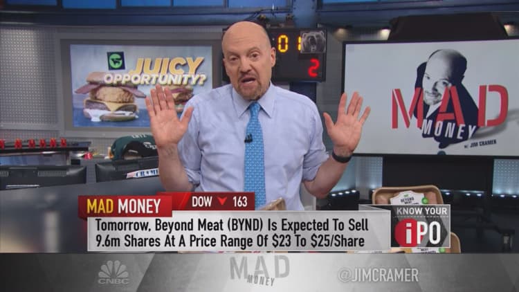 Cramer: Beyond Meat will IPO for $25 a share — buy it below $35 after its debut