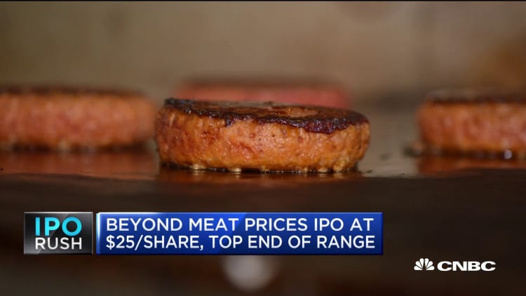 Plant-based burger company Beyond Meat set for public debut at $25 per share