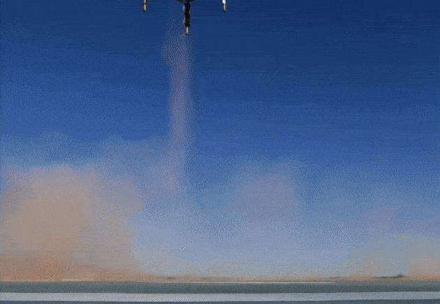 H/O Blue Origin New Shepard 11 landing 190502 EC