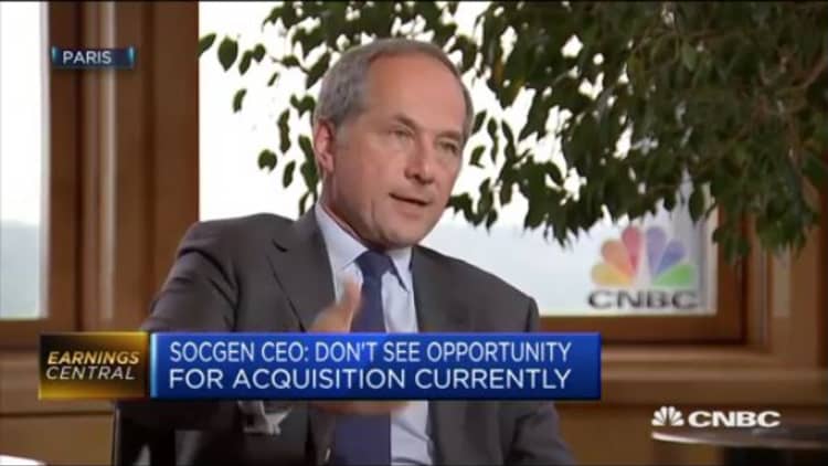 SocGen CEO: Don't see acquisition opportunities in the coming quarters