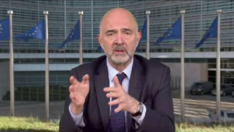 No sign of a European recession, EU's Moscovici says