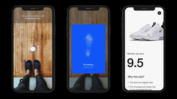 Nike just launched tech that will tell people what shoe size they really are