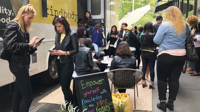 The KindBody mobile clinic pictured here in New York City is heading to San Francisco in June.