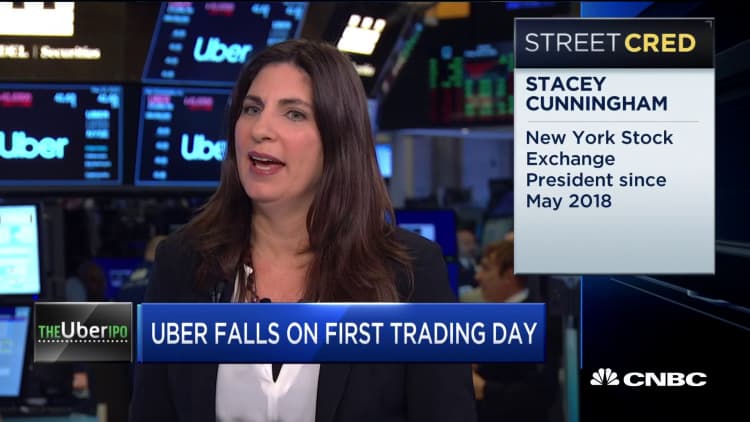 NYSE President Stacey Cunningham on Uber's first day of trading