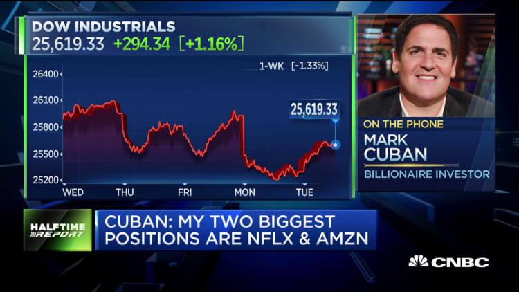 My biggest positions are Netflix and Amazon: Mark Cuban