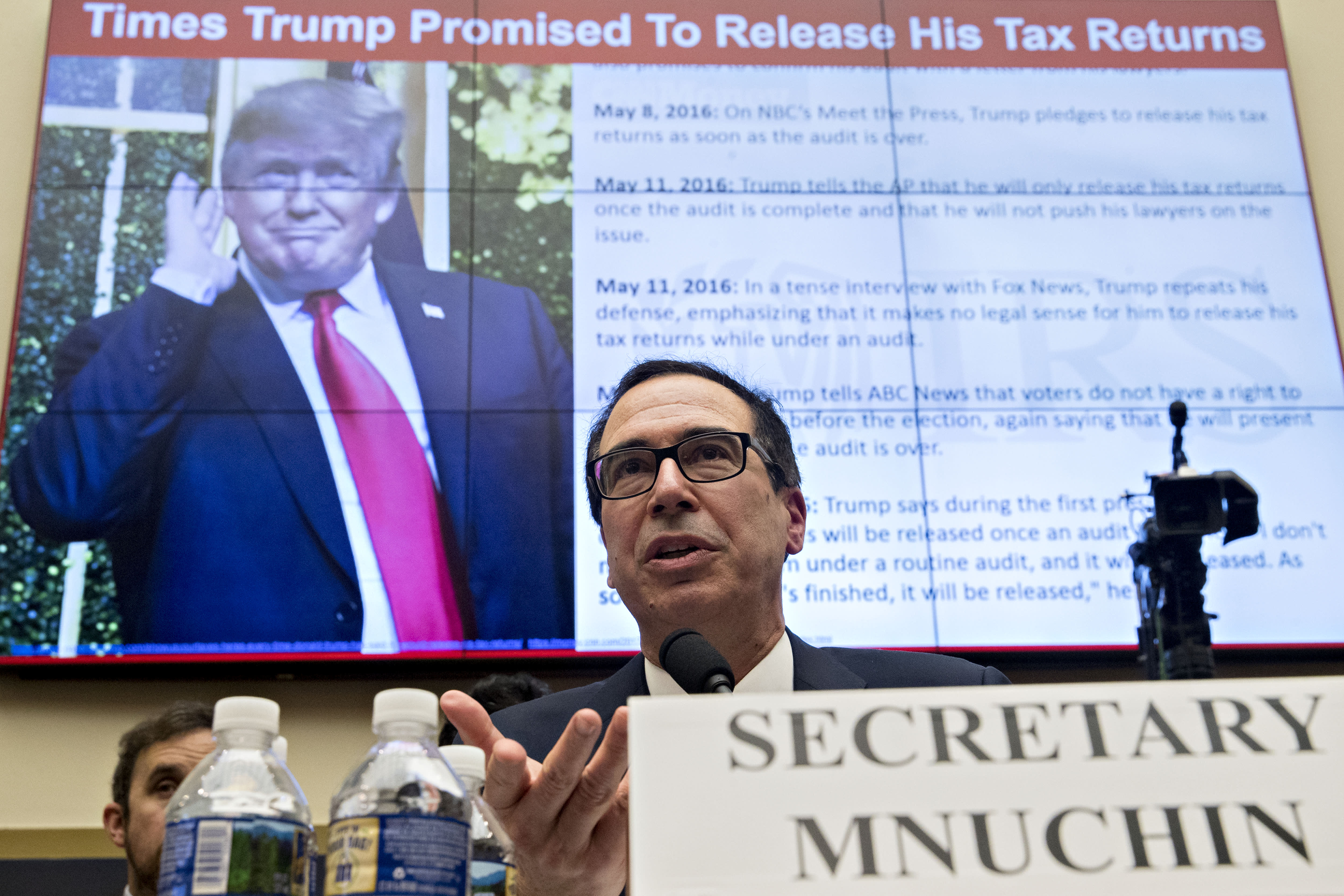 Treasury Secretary Steven Mnuchin signals he won't comply with subpoena for Trump tax returns