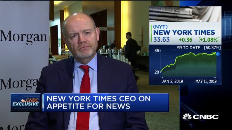 New York Times is full service, isn't living off the Trump story: NYT CEO