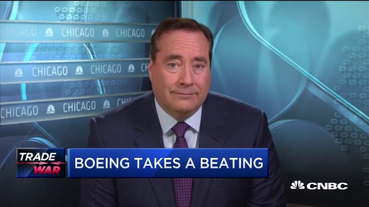 Boeing takes beating in trade war