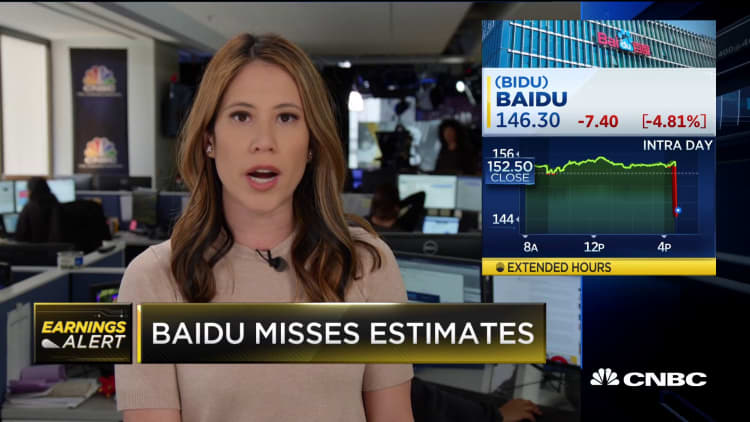 Baidu misses earnings expectations, issues weak guidance