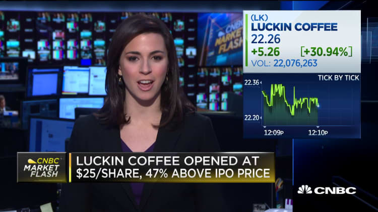 Luckin Coffee is now among top 15 IPO debuts