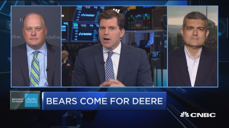 Deere shares are getting crushed — Here's how two pros say to trade the stock