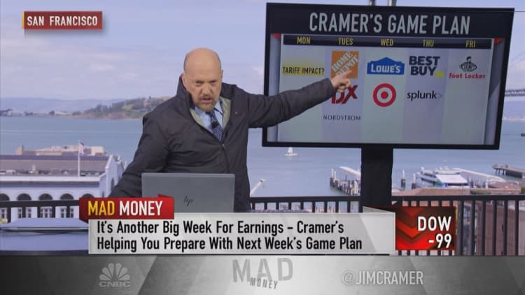 Cramer's week ahead: A slate of retail earnings reports could shed light on the China trade impact