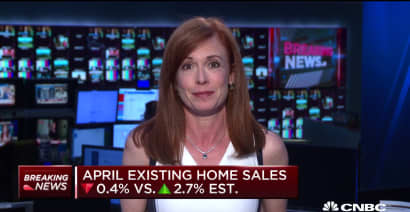 April existing home sales down 0.4%, miss expectations