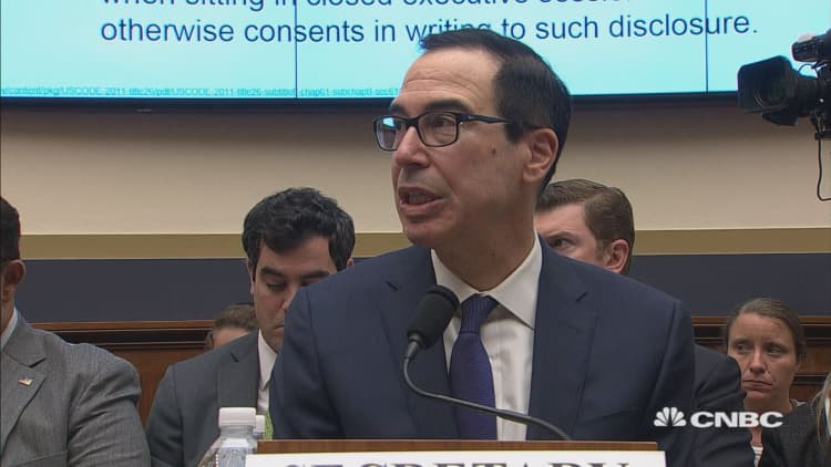 Mnuchin: I never spoke to anyone in the White House about providing Trump's tax returns to Congress