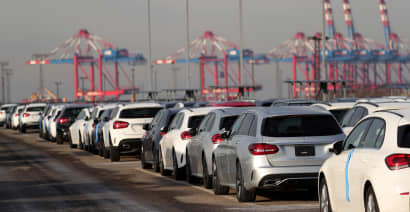 From Teslas to BMWs, cars are piling up on land and sea at German port