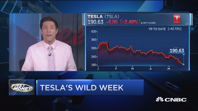 Tesla finishes wild week in red after some bearish calls from Wall Street