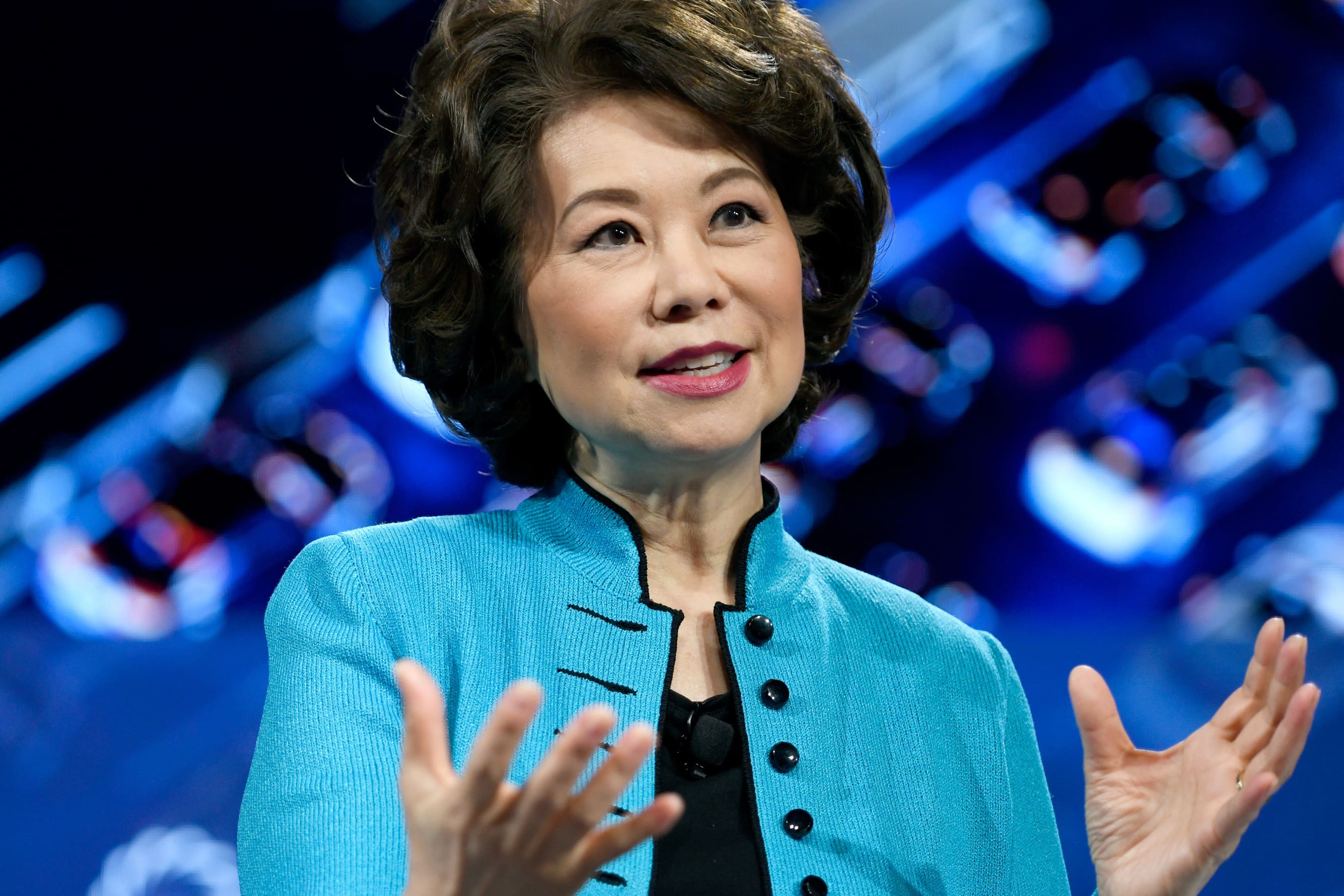 Trump riot: Elaine Chao comes out of the office