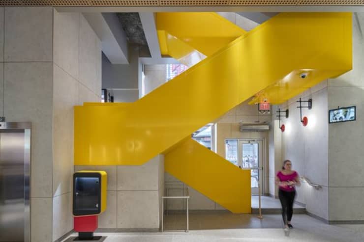 H/O: McDonald's new Times Square flagship, stairs 190529