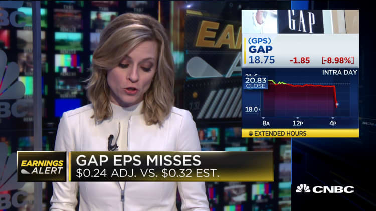 Gap misses on top and bottom