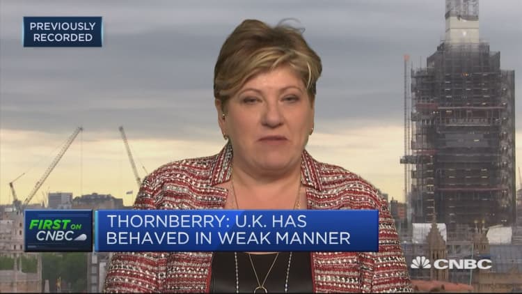 Trump and Farage are both bad leaders, Labour's Thornberry says
