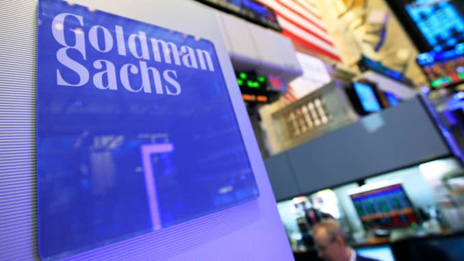 RT: Goldman Sachs sign