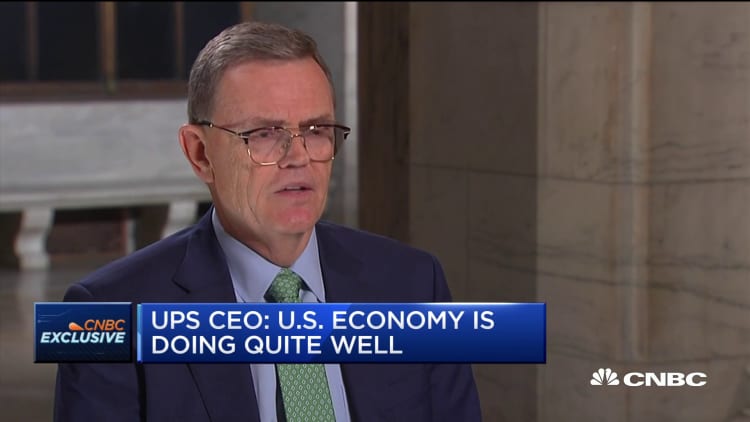UPS CEO David Abney discusses economy, Amazon