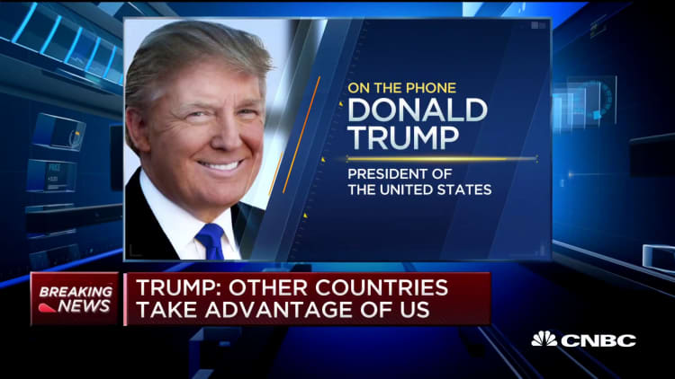Trump to CNBC: Tariffs are a beautiful thing when you're the piggybank