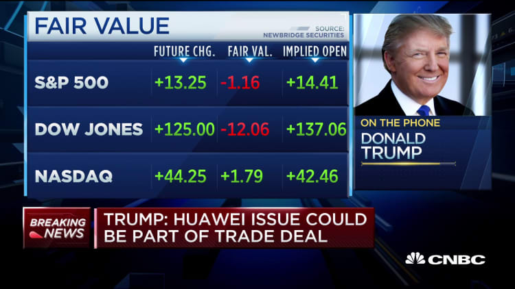 Trump: Huawei issue could be part of a China trade deal