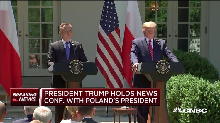 Trump and Poland's President Duda on their alliance