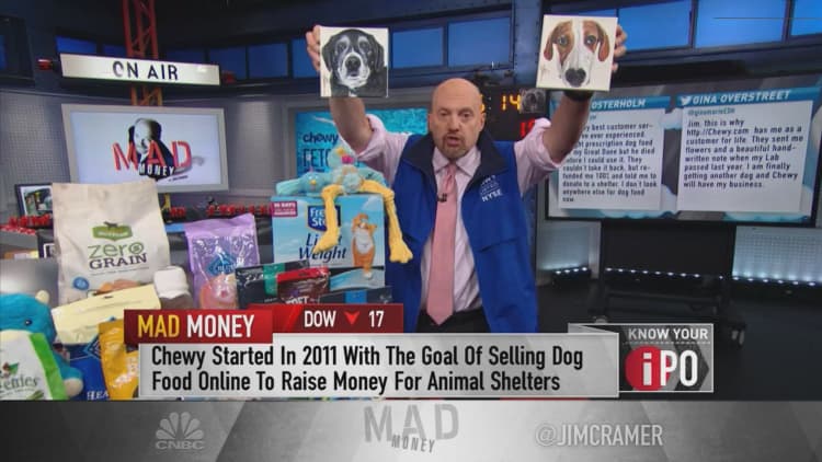 Jim Cramer: Put Chewy on the shopping list and buy it on a pullback