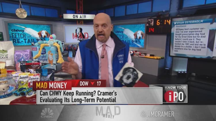 Buy Chewy on a pullback: Jim Cramer