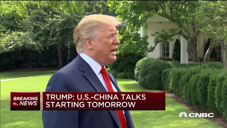 Trump: US-China trade talks starting tomorrow