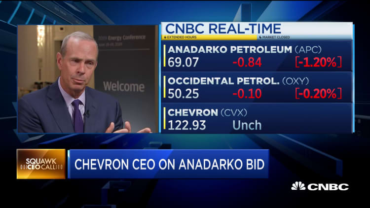 Chevron CEO: A higher Anadarko bid 'would have eroded shareholder value'