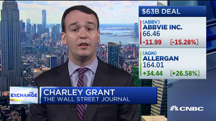 WSJ's Grant: Expect more deals like AbbVie's in the future
