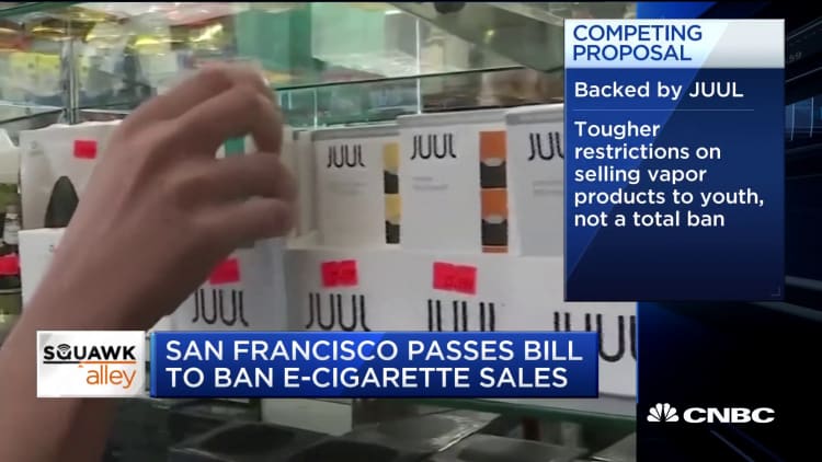 San Francisco passes bill to ban e-cigarette sales