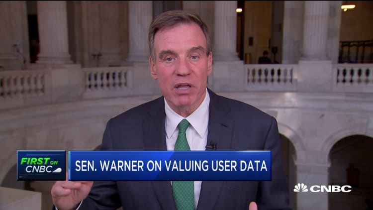 Why Sen. Mark Warner wants tech companies to tell you how much your data is worth