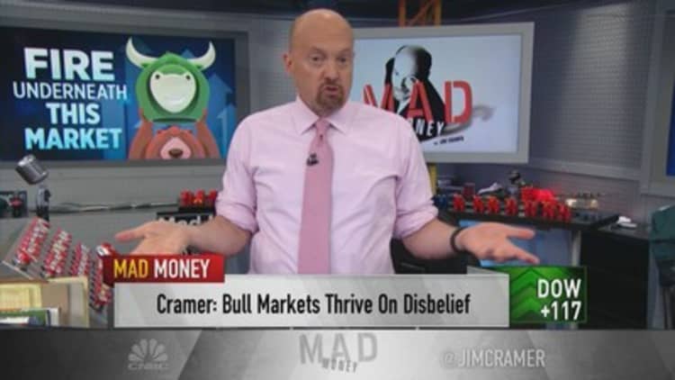 Jim Cramer on how skeptical investors keep carrying the bull market higher