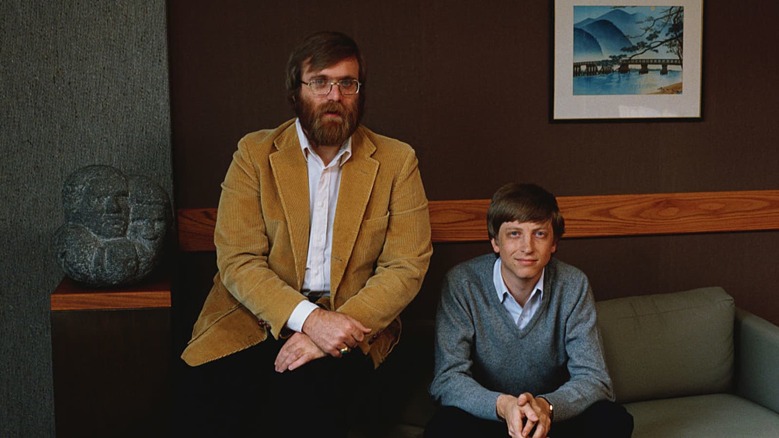 Microsoft co-founders Bill Gates and Paul Allen met in high school