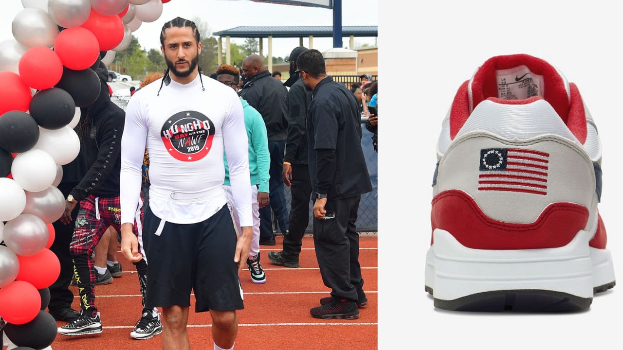 Atticus occidental Mentalmente Nike pulls 'Betsy Ross' flag sneakers after Colin Kaepernick complains