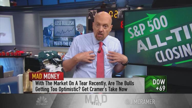 Tech stocks overvalued, but 'it's not like we've gone crazy,' says Jim Cramer