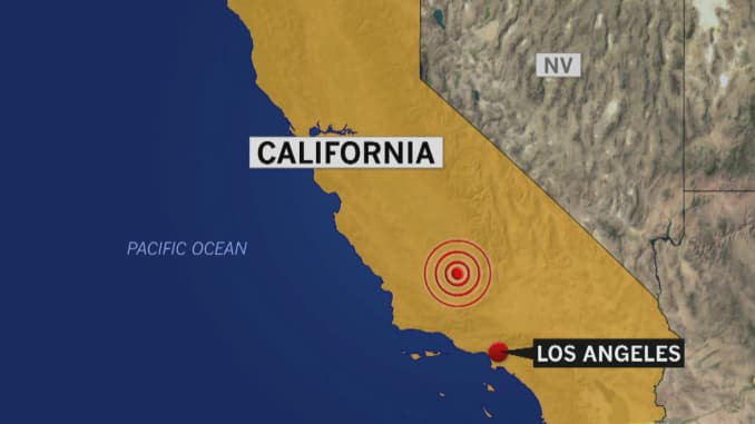 Strong Earthquake Sets Off Fires Damages Desert City East Of Los