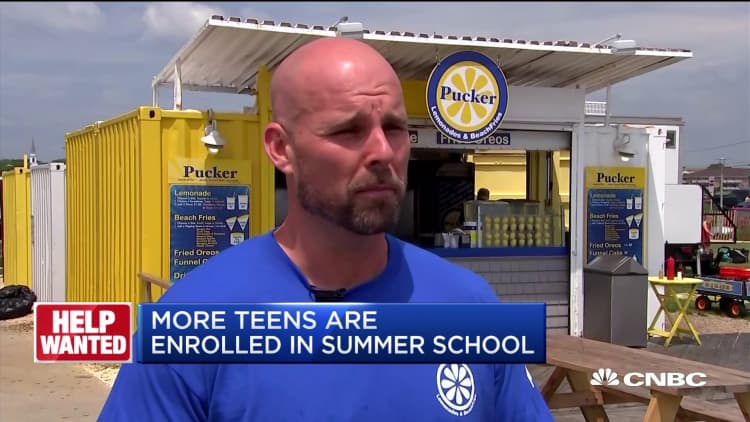 Teens aren't taking summer jobs, they're going to summer school instead