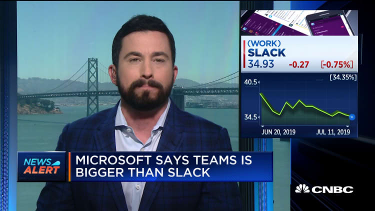 Microsoft claims Teams bigger than Slack