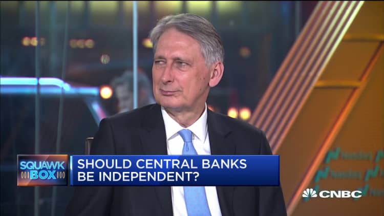 UK Chancellor Hammond: There's a 'very small' chance of a no-deal Brexit
